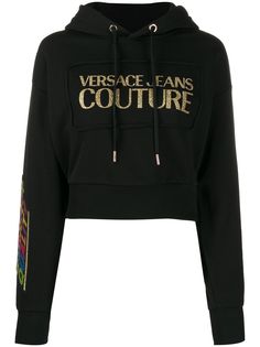 Versace Jeans Couture contrast logo hoodie