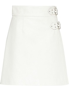 Miu Miu Shiny nappa leather skirt