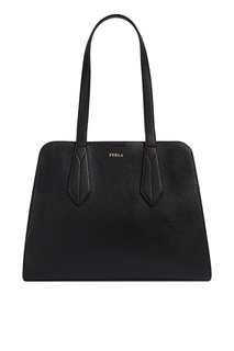 Черная сумка Diletta из матовой зернистой кожи Furla