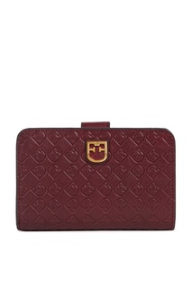 Бордовый кожаный кошелек Furla