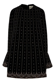 Короткое платье с блестящей вышивкой Gucci