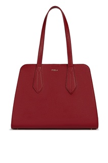 Красная кожаная сумка Diletta Furla