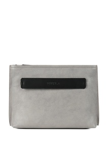 Большой клатч серого цвета Urano Furla