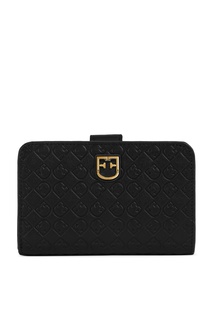 Черный кошелек с тиснением Furla
