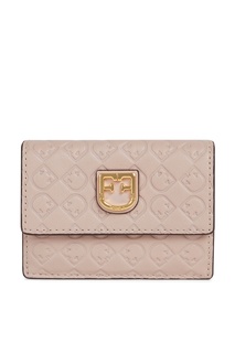 Розовый кошелек из кожи с тиснением Furla