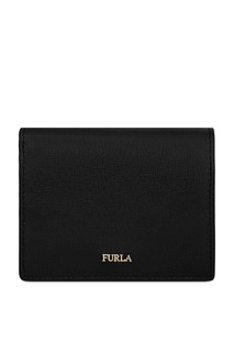 Черный кошелек из сафьяновой кожи Furla