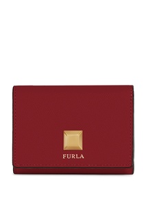 Красный кошелек из кожи Furla