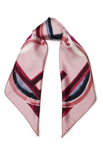 Розовый платок с геометричным принтом F Is Fendi