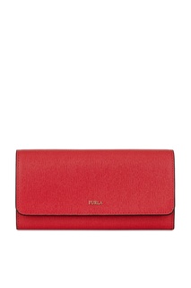 Красный кошелек Babylon из сафьяновой матовой кожи Furla