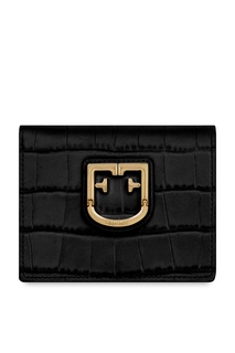 Черный кожаный кошелек Furla