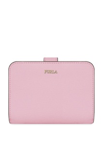 Розовый кошелек из матовой сафьяновой кожи Furla