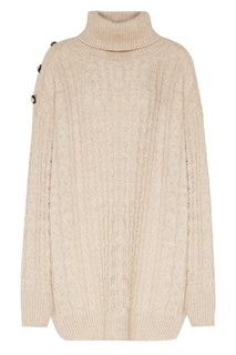Бежевое платье-свитер с люрексом Maison Bohemique