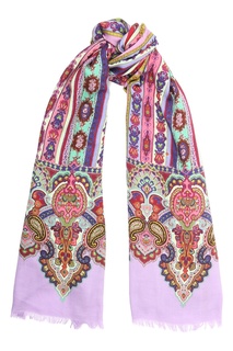 Розовый шарф с узором Etro