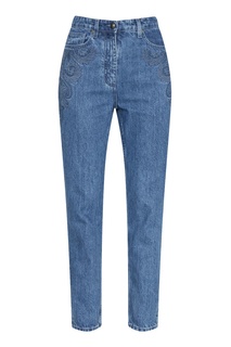 Укороченные джинсы с узором Etro