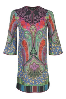 Разноцветное шерстяное платье Etro