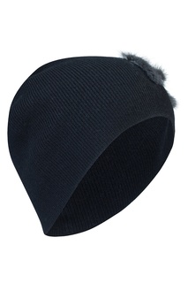 Черная шапка–бини с аппликацией MAX & MOI