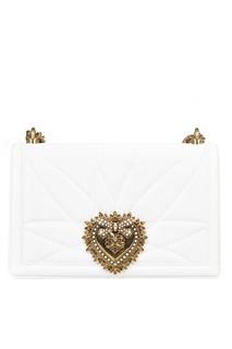 Белая сумка Devotion из кожи наппа Dolce & Gabbana
