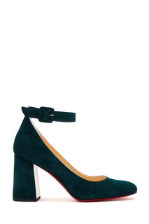 Зеленые велюровые туфли Soval 85 Christian Louboutin