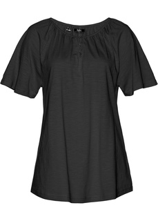 Футболка из материала фламе с коротким рукавом, хлопок Bonprix