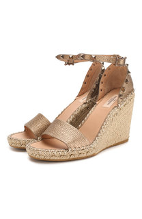 Кожаные босоножки Valentino Garavani Rockstud Double Valentino