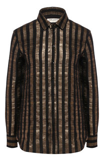 Шелковая рубашка Saint Laurent