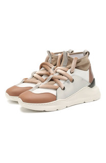 Кожаные кроссовки Santoni
