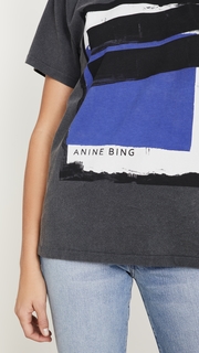 ANINE BING Georgie Blue Painting Tee