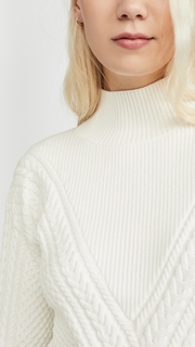 Club Monaco Cable Front Turtleneck Sweater