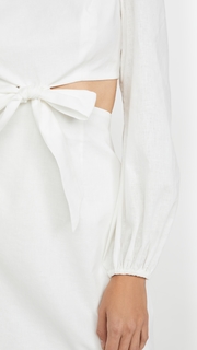 Zimmermann Zinnia Bow Cutout Short Dress