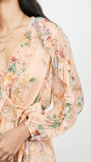 Zimmermann Zinnia Plunge Ruffle Jumpsuit