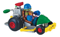 Фигурка черепашки-ниндзя лео с багги, серия half shell hero