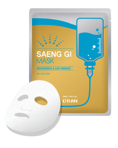 Маска для лица Dran Успокаивающая и Омолаживающая Маска Saeng Gi Mask. 20мл