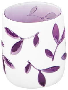 Стакан для ванной комнаты Tatkraft Immanuel Olive Violet 12080 Фиолетовый/Белый