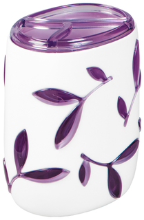 Стакан для забных щеток Tatkraft Immanuel Olive Violet 12066 Фиолетовый/Белый