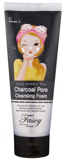 Пенка для умывания CJ Lion Fascy Bubble Tina Charcoal Pore Cleansing Foam 150 мл