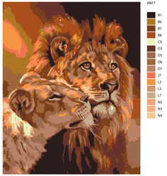 Картина по номерам, 40 x 50, KRYM-AN17