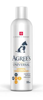 Шампунь для животных Agrees for pets UNIVERSAL, для всех типов шерсти 300мл