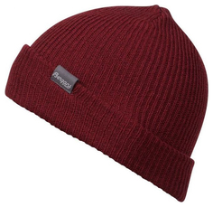 Шапка Bergans Rib Beanie темно-красная One Size