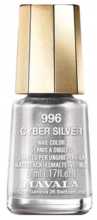 Лак для ногтей Mavala Cyber Chic Mini Color Nail Polish 996 Cyber Silver 5 мл
