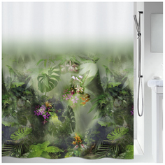 Штора для ванной Spirella Jungle 180х200 см 1020157 Зеленый