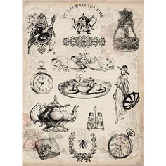 Рисовая бумага для декупажа "Craft Premier", A3, 25г/м, "Классический сервиз" CPD018