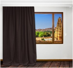 Портьера Amore Mio Лен 200*270 см - 1 шт. Коричневая