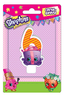 Свеча-цифра Shopkins № 6 32128 Росмэн