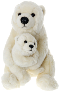 Мягкая игрушка WWF Медведь полярный с ребенком 15.187.024