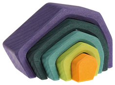 Деревянная пирамидка земля маленькая Grimms 10790