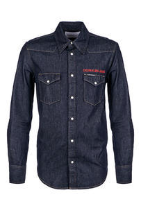 Рубашка Мужская Calvin Klein Jeans синяя 52