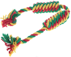 Игрушка для собак DOGLIKE Сарделька двойная большая collor D-2365-YGR