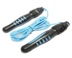 Скакалка RP-102 ПВХ, со счетчиком, синяя/черная, 3 м Star Fit