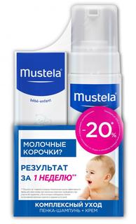 Mustela пенка-шампунь при молочных корочках
