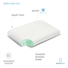 Ортопедическая подушка MemorySleep Smart Aloe